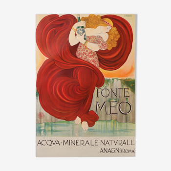 Poster "Nonni f. fonte meo aqua minerale naturale anagni" Rome, from the 1910s 140 x 99 cm by E. Guazzoni