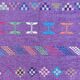 Tapis ethnique violet marocain
