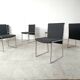 Vintage chrome italian dining chairs, 1970s