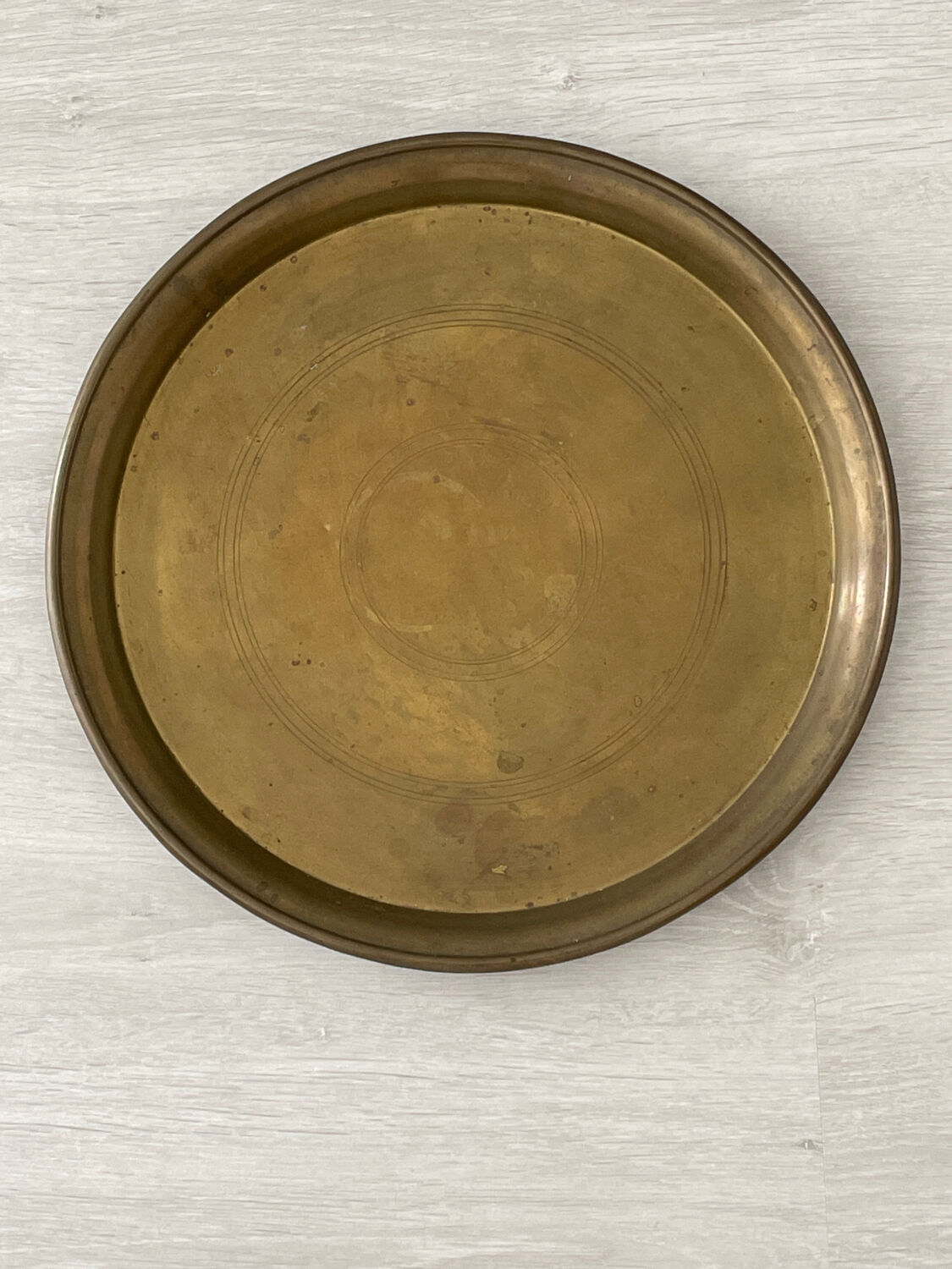 Antique brass tray