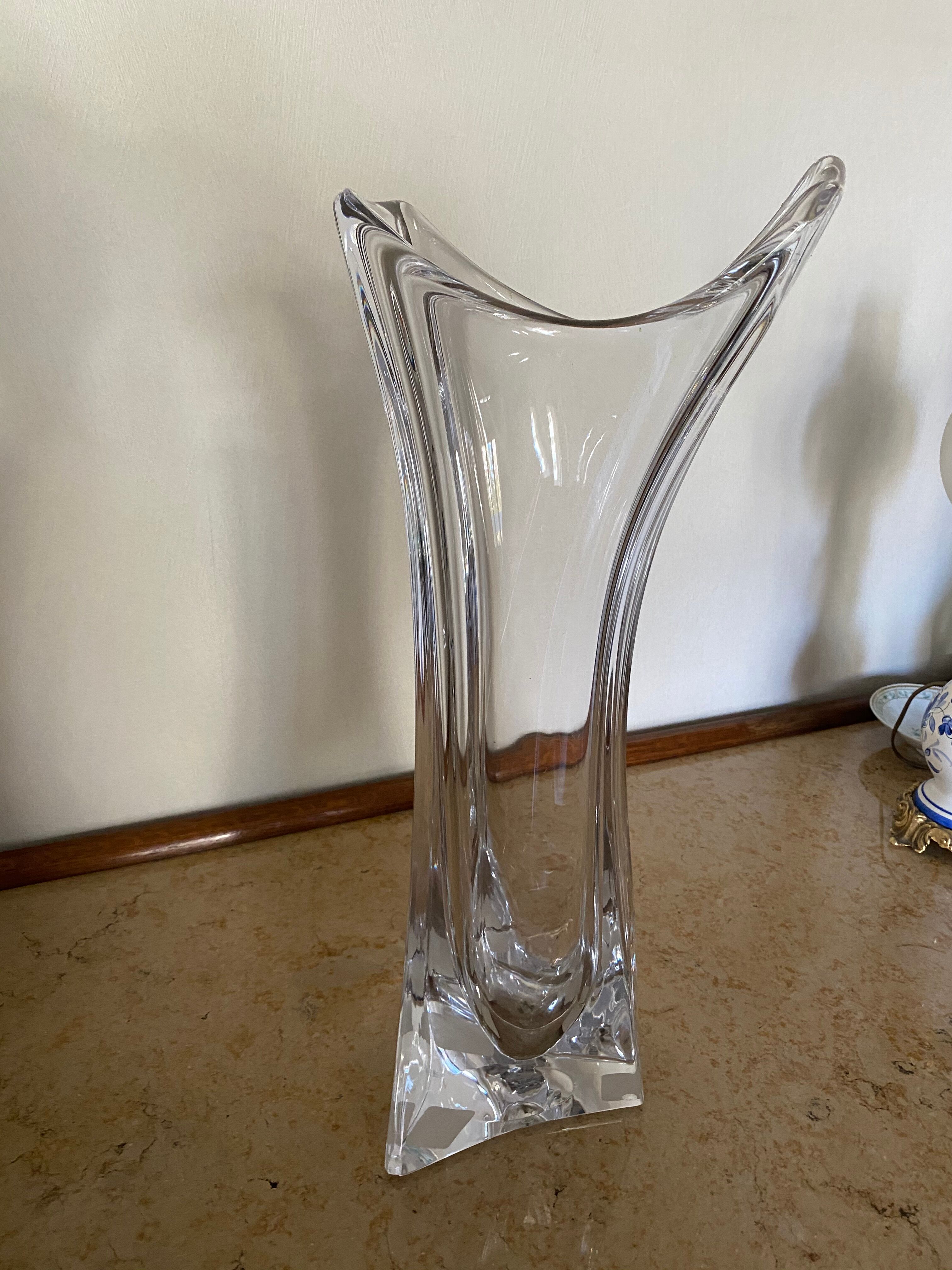 Vase cristal haut