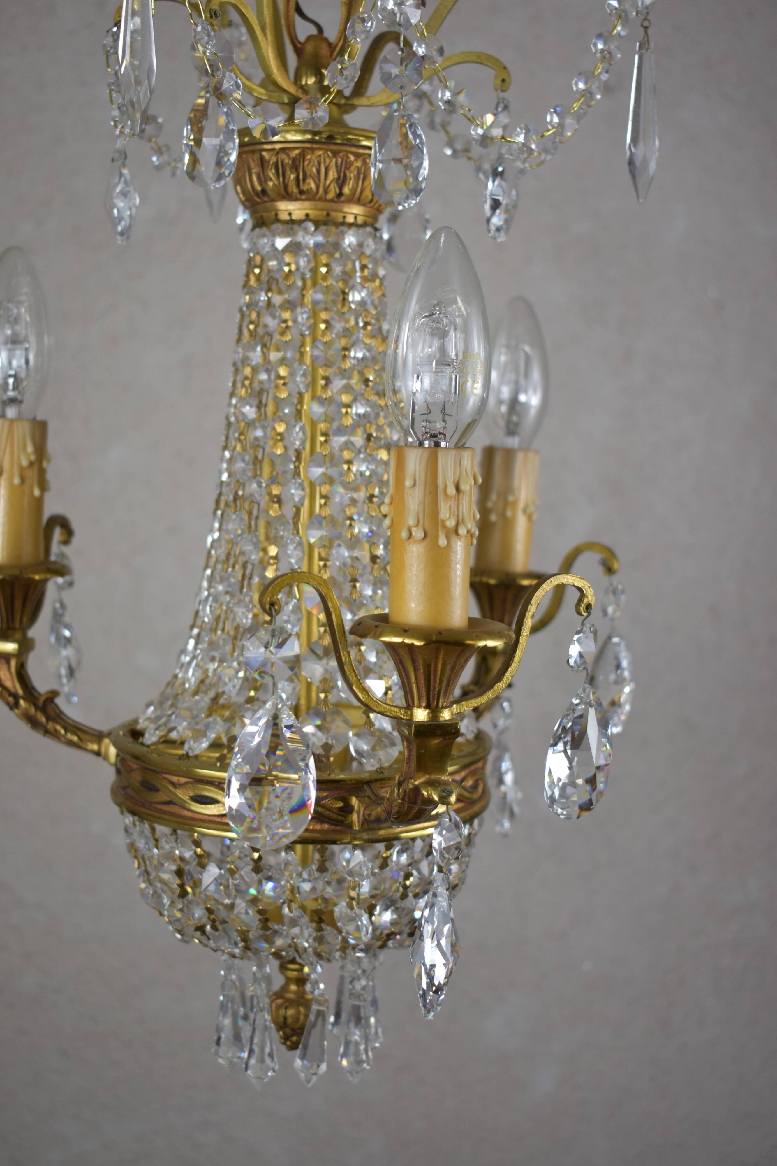 Beautiful chandelier with tassels.