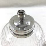 Crystal and silver toilet bottle Saglier Frères