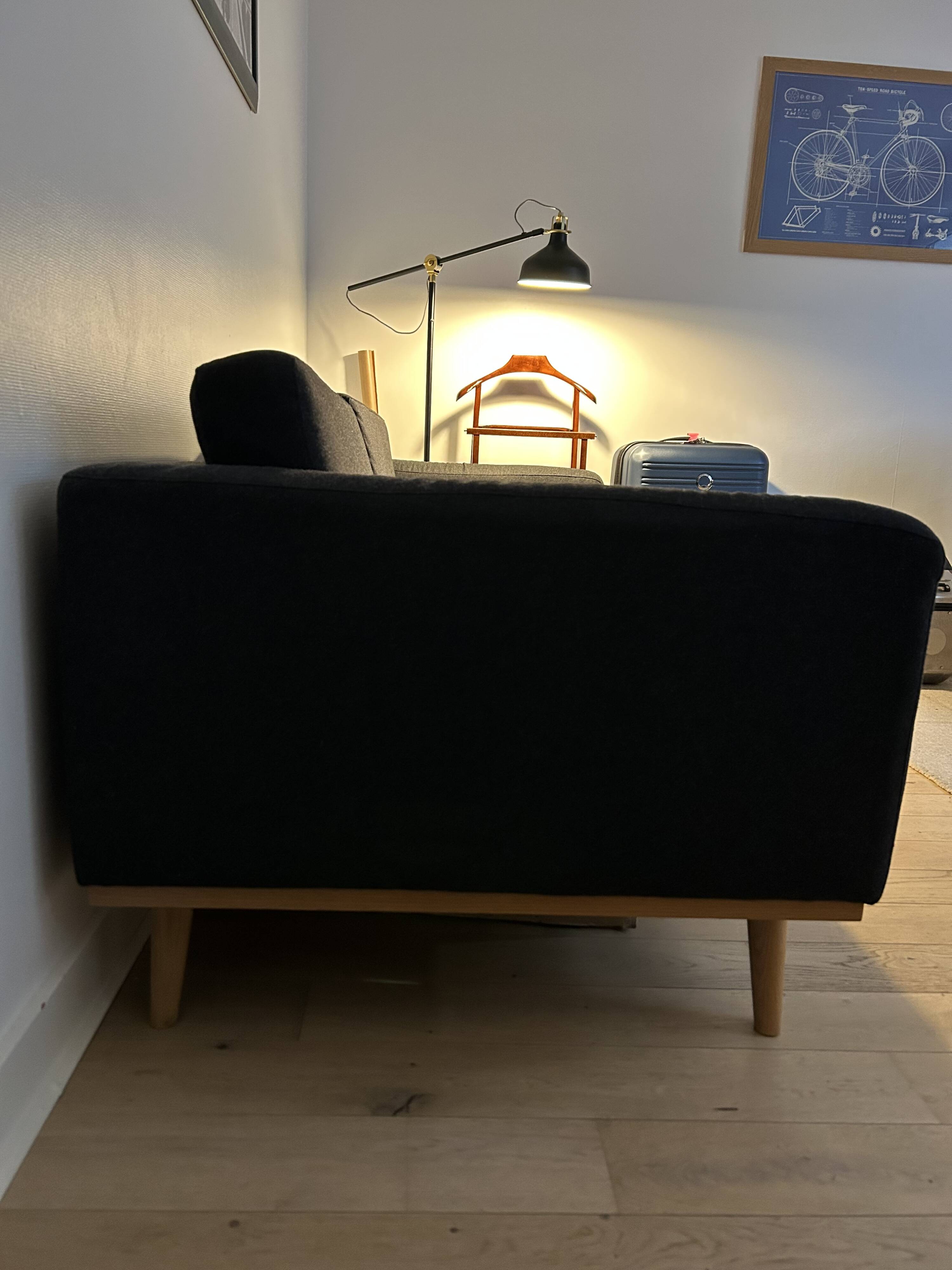 Dark grey 3-seater Scandinavian-style sofa by Habitat