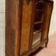 Louis XV style bookcase in mahogany and burr walnut, 20th century