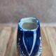 Small antique vase in blue and white earthenware, hand-painted – oriental decoration.