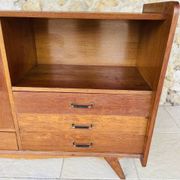 Oak storage unit, splayed legs circa 1950s
