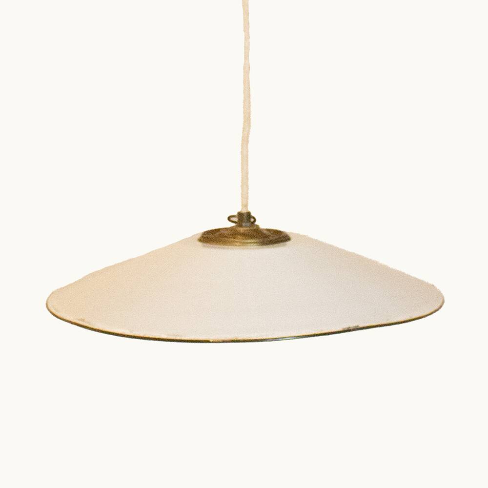 Suspension industrielle en métal blanc