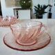 Arcoroc service in pink glass