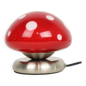 Veilleuse vintage, lampe en forme de champignon rouge à pois blancs, par hangzhou