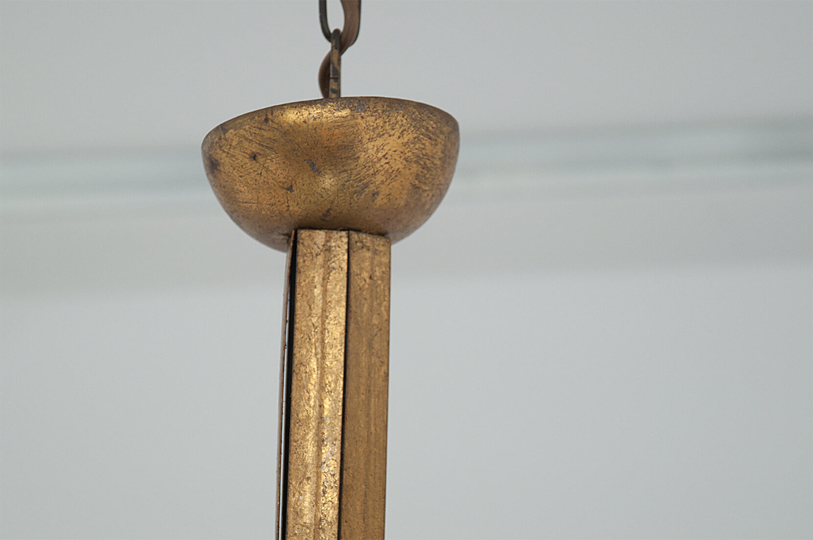 Brass flower-shaped chandelier