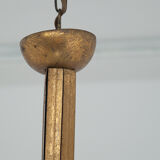 Brass flower-shaped chandelier
