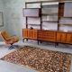 Tapis en cuir de vache vintage en patchwork, années 1970