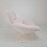 Restored Artifort F518 Lounge Chair by Geoffrey Harcourt in Bouclé Fabric,