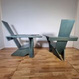 Paire de fauteuils constructivistes de Philippe Parent, vers 1980