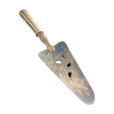 Golden metal pie server