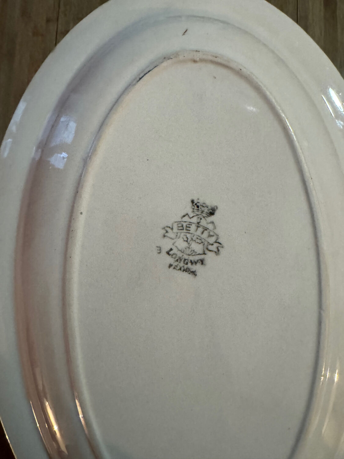Trio de plats ovales Longwy – modèle Betty.
