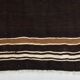Dark Brown Beige Aesthetic Vintage Rug, 135x165Cm