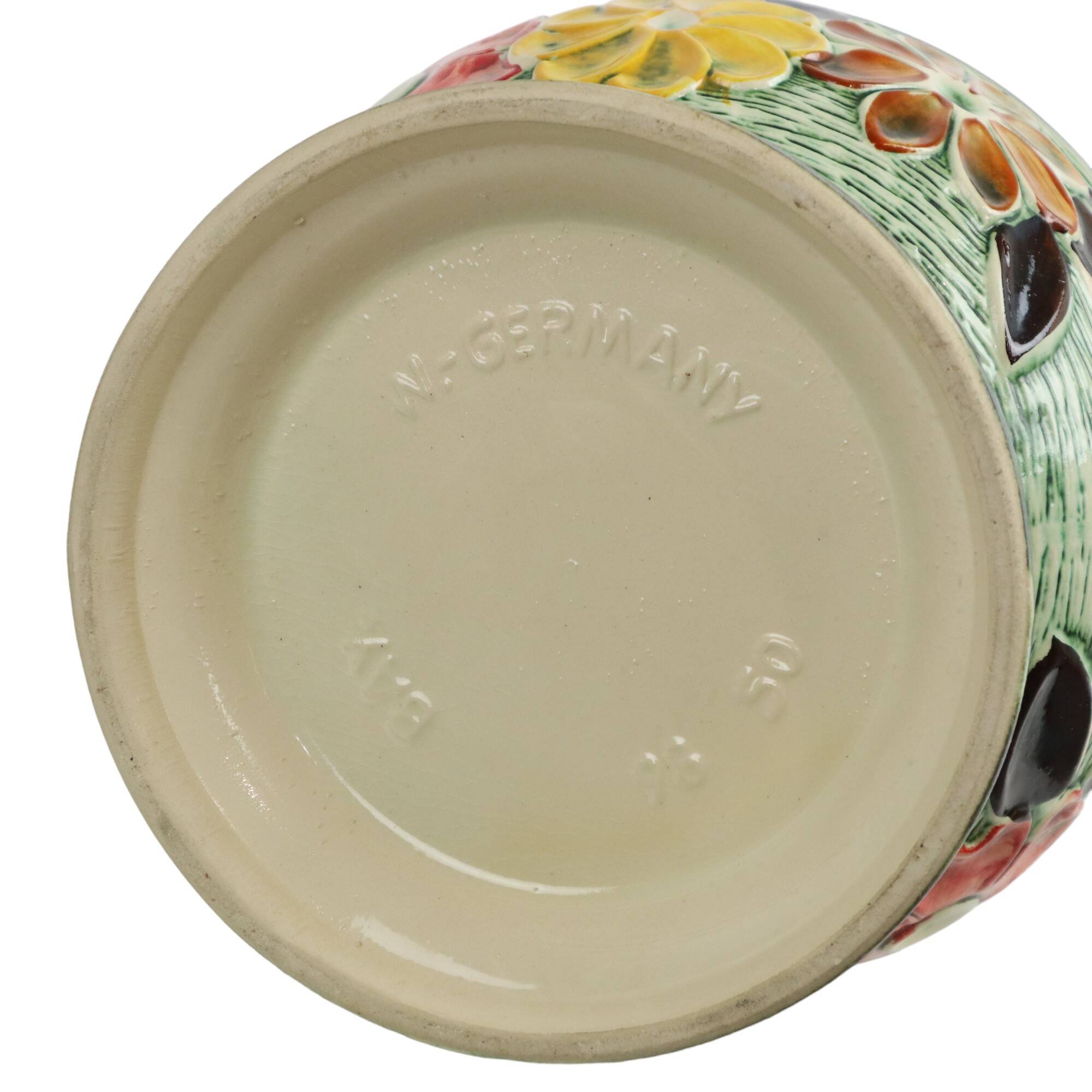 Vintage West Germany Colorful Pottery Rare Flower Vase Bay 98-50