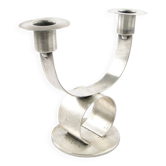 Art Deco two-arm candlestick, metal, WMF, Germany, 1930s