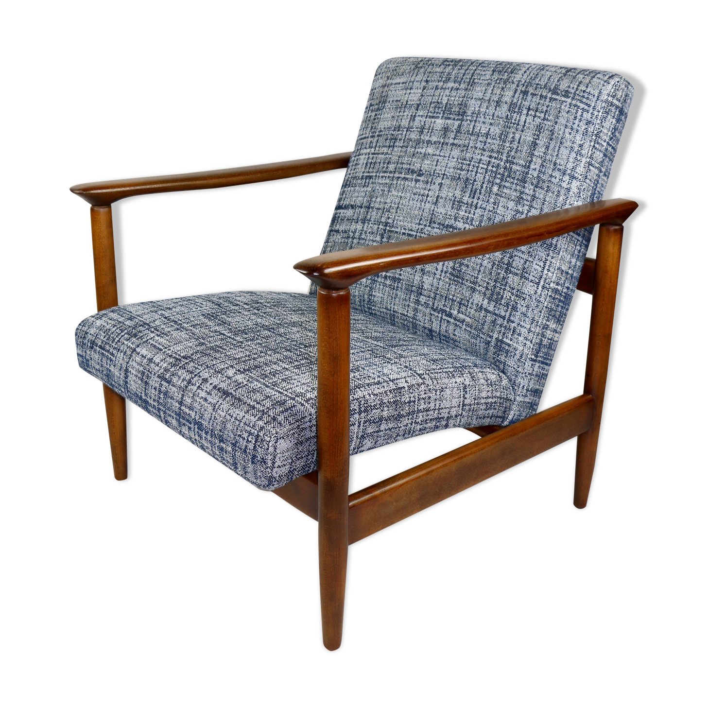 Fauteuil bleu par Edmund Homa, années 1970