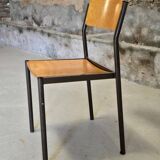 Designer wood and metal chair