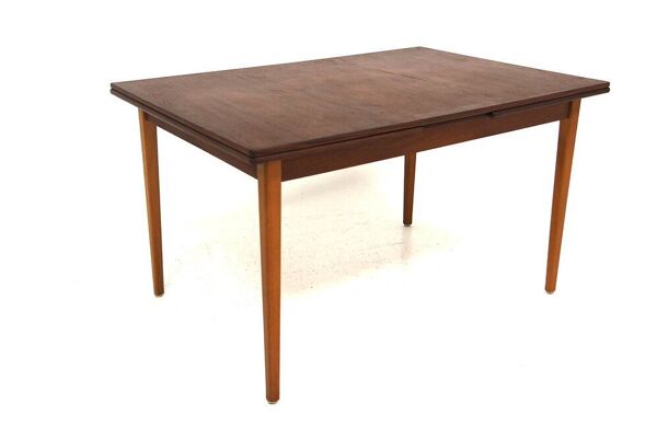 Table de salle à manger ''portefeuille'' en teck, Suède, 1960