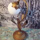 Vintage lamp golden iron flower