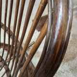 Rocking-chair en bambou rotin 1970 vintage