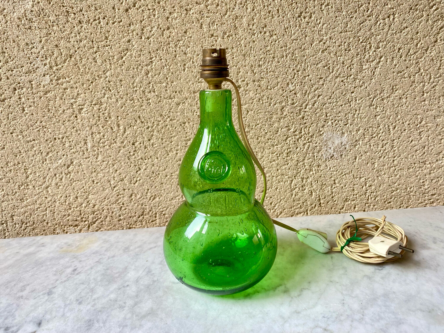 Blown glass rabbit's foot from Biot, France, vintage design from the 1960s.