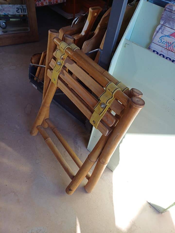 Bamboo fisherman style stool