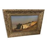 Oil on canvas view of the Gironde