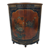 Meuble d'angle en bois laqué et peint à la main —  style asiatique