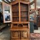 Large writing desk library in solid walnut Louis XV style.