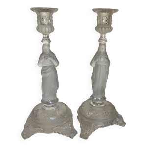 Paire de bougeoirs anciens