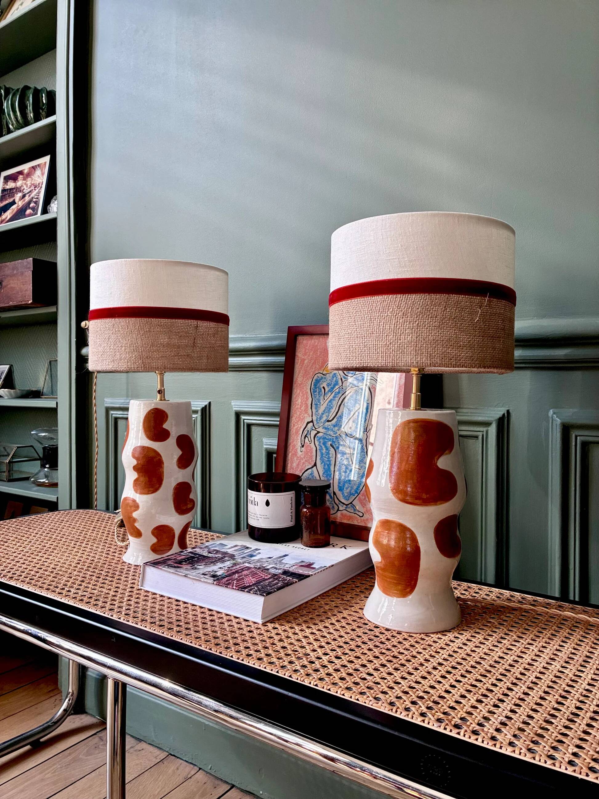 "Initial" SPOT x ATOME ceramic lamp pair - 2026 (Havana)