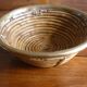 Bauhaus DLG rattan and brass bowl by Italian Gabriella Crespi