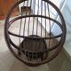 Vintage set of 2 swivel chairs in bamboo and rattan - Papasan shape