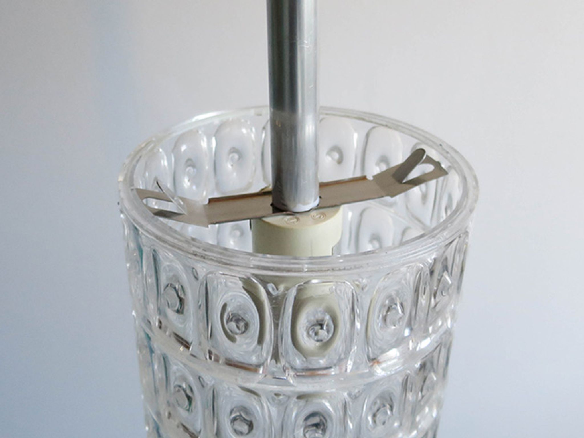 Suspension Erco en plexiglas 1970