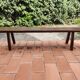 Olavi Hanninen bench solid elm brutalist vintage 1950