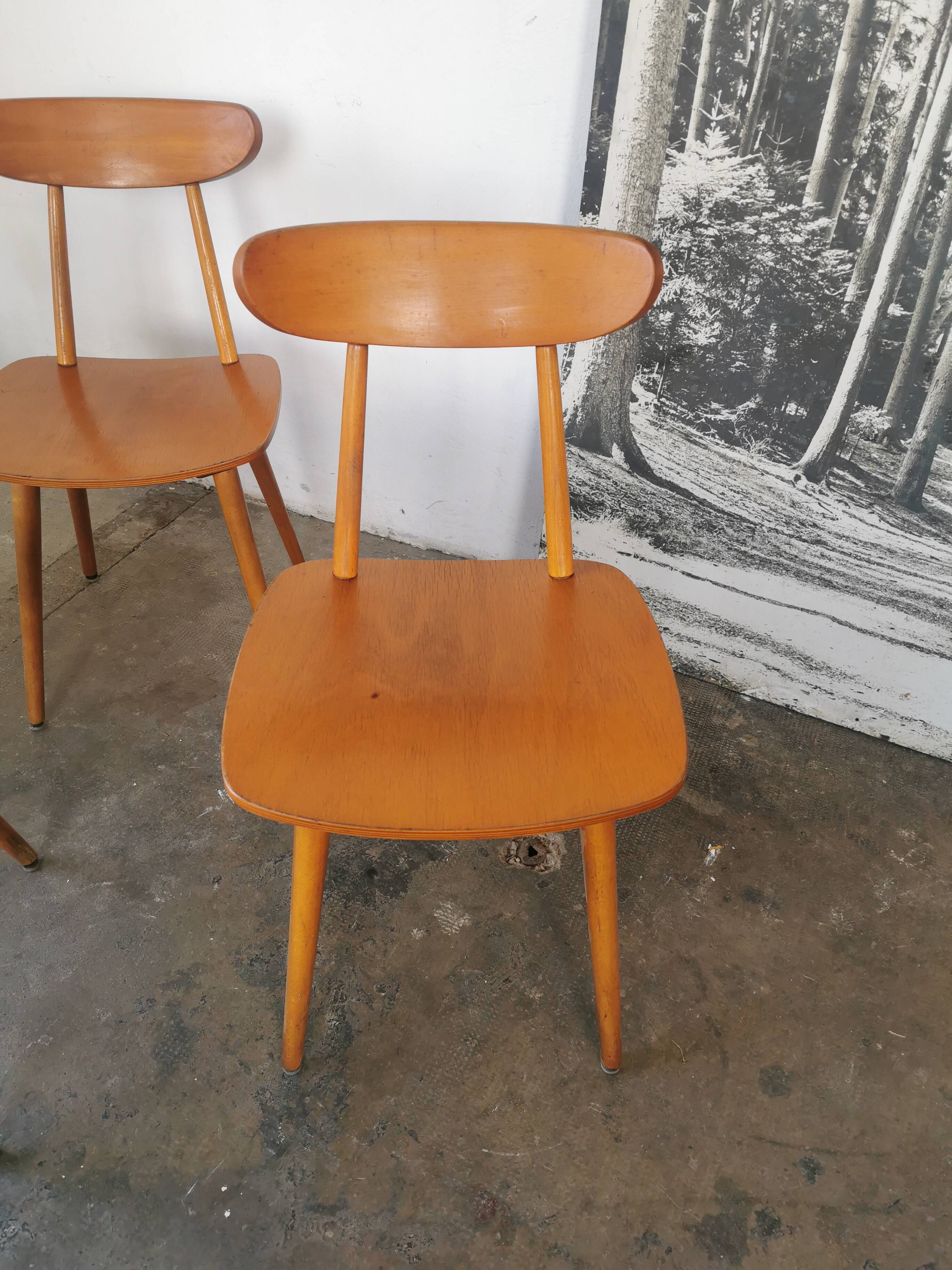 Set of 4 Hiller chairs, vintage 1960