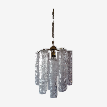 Murano glass chandelier "Tronchi" style 60's Venini style