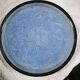 Plateau verre bleu ART DECO, Minerve