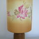 Sandstone lamp with silk shade