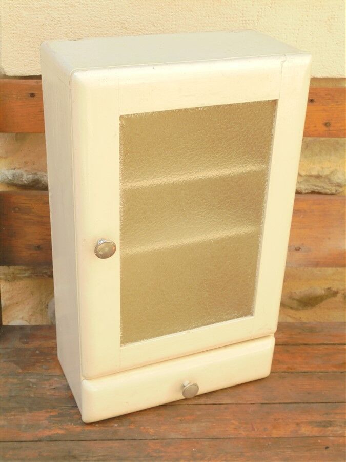 Old toilet cabinet, wooden pharmacy