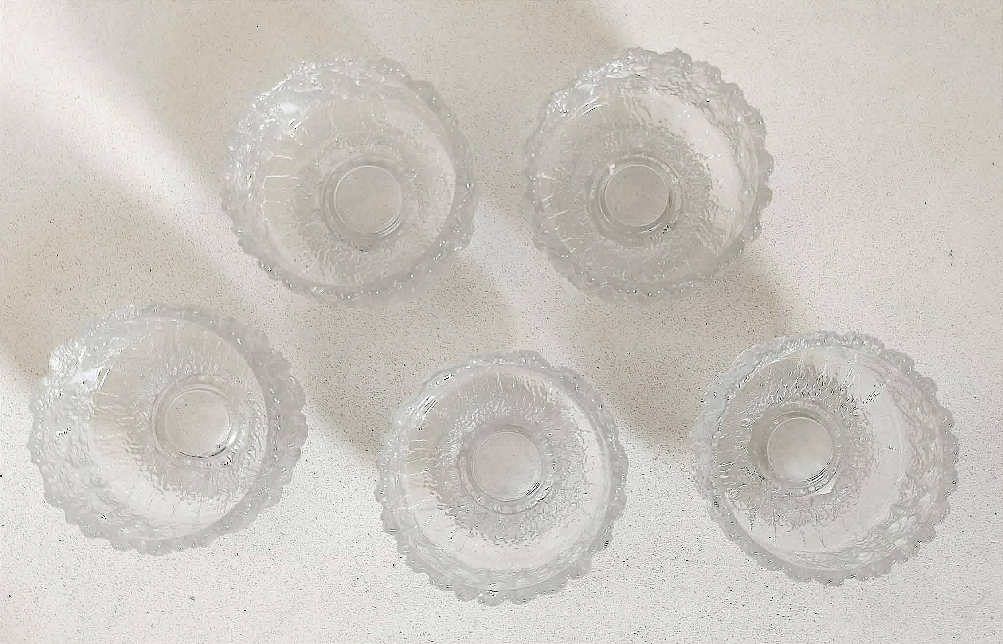 Set of 6 fruit bowls Ittalia 1970s Diameter 11.2 cm
