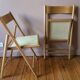 Paire de chaises pliantes cannées vintage