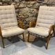 Paire de fauteuils par Jan Vaněk, années 1940, entièrement restaurés, Tchécoslovaquie