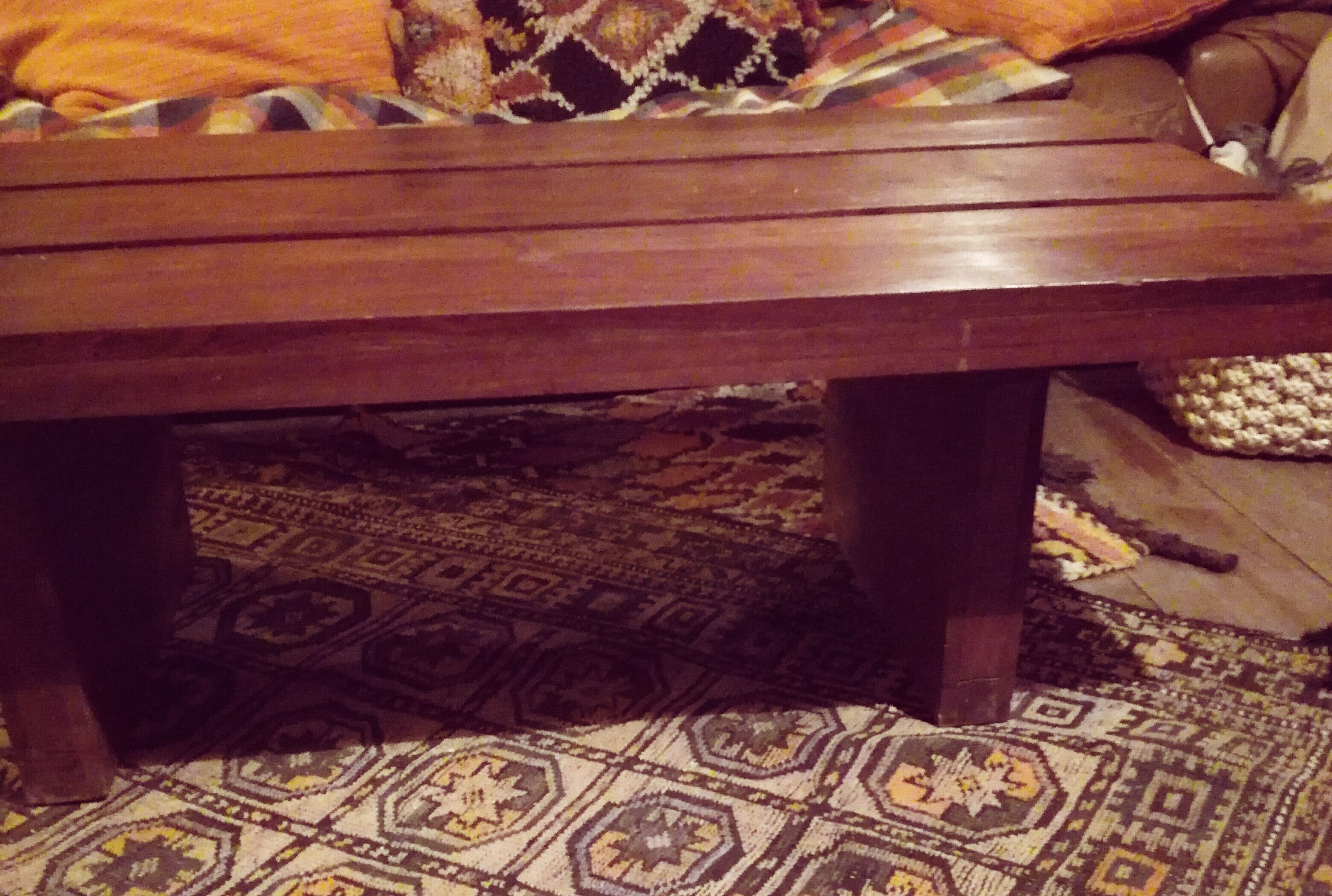 Solid teak coffee bass table