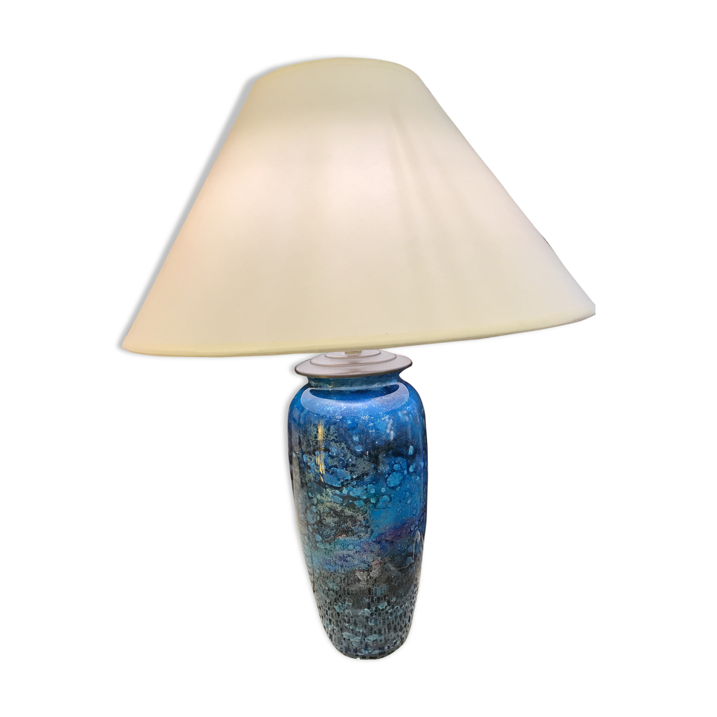 Jean-Noël Bouillet painted table lamp